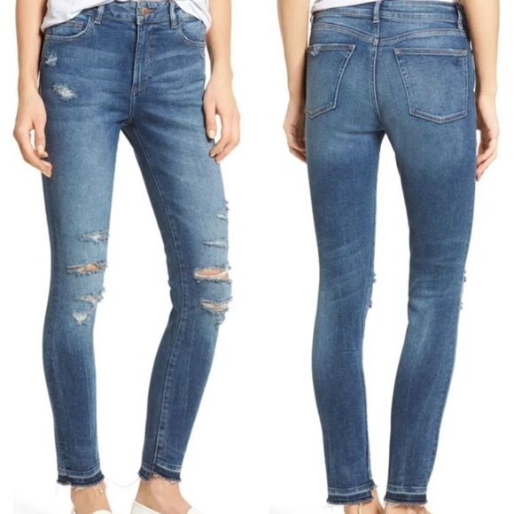 DL1961 Farrow High Rise Raw Hem Skinny Jeans - Picture 4 of 13